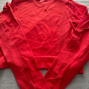 Red All in Motion cropped top.